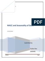 WACC of Power and Pharma Sector Comapnies and Stock Seasonality.