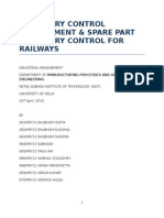 Inventory Control Management & Spare Part Inventory Control For Railways