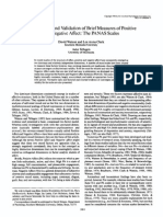 Watson (1988) - Development and Validation of Brief Measures of Positive and Negative Affect The PANAS Scales