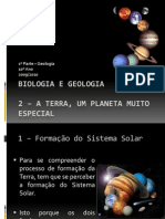 Biologia e Geologia - 10º Ano - Geologia - A Terra, Um Planeta Muito Especial