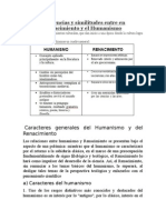 Diferencias y Similitudes Entre en Renacimiento y El Humanismo