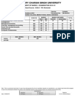 Format of Ccsu Result