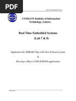 Real Time Embedded Systems (Lab 7 & 8) : COMSATS Institute of Information Technology, Lahore