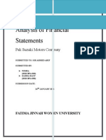 Analysis of Financial Statements