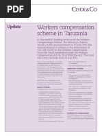 Workers Compensation Scheme in Tanzania: Update