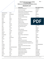 WGC2015 - Delegation List As at 16 April-2015