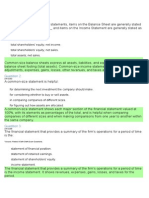 Basic Financial Statements Analysis Done