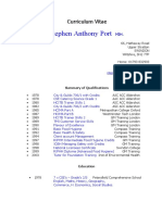 Curriculum Vitae - Stephen Port