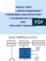 Today'S Topic "Cooling Water Treatement" "Condenser Leak Detection" "Chlorination Plant" AND "Effluent Treatment"