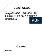 imageCLASS D1180/1170/1 1 5 0 / 1 1 2 0 / I - S E N S Y S MF6680dn - Parts Catalog