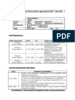 Format To Be Filled by The Executives Appearing For DPC - July 2004