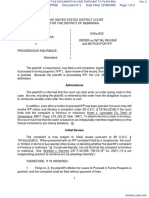 Abraham v. Progressive Insurance (DO NOT FILE DOCUMENTS IN CASE PURSUANT TO FILING #26) - Document No. 5