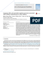 Language Skills and Nonverbal Cognitive Processes Associated With Reading Comprehension in Deaf Children