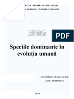 Speciile Dominante În Evoluția Umană