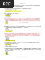 Exam 1 Practice Accounting