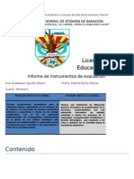 2do Informe de Instrumentos de Evaluación