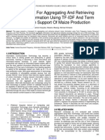 A Framework For Aggregating and Retrieving Relevant Information Using TF Idf and Term Proximity in Support of Maize Production