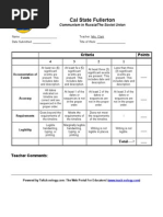 Timeline Rubric For Mrs