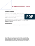 Etapas de Desarrollo Cognitivo Según Piaget - Albeiro