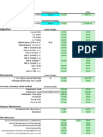 Template & Fabrication/ Cutting: Total Square Footage: Totals: 83.15