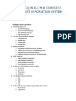 MCQ in Bcom Ii Semester Management Informtion System: Multiple Choice Questions