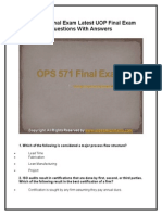 OPS 571 Final Exam Latest UOP Final Exam Questions With Answers