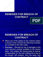 Remedies For Breach of Contract