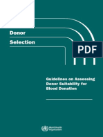 Blood Donor Selection - WHO Guidelines PDF