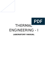 Thermal Engineering I MANUAL