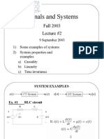 Signal and System Lecture 2