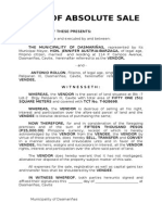 Deed of Sale Municipyo Format