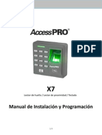 Manual x7 Accesspro Español