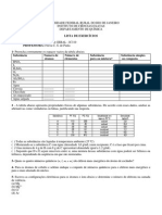 Lista de Exercícios (Estrutura Atômica)