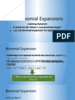 2.3 Binomial Expansions