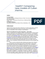 Profit Vs Health Comparing Cuban and US Pharma 2015