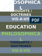 Philosophical Thoughts Vis Avis Education