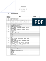 Appendix I (See Paragraph - 6) Form 1 (I) Basic Information