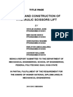 Design and Construction of A Hydraulically Powered Scissors Lift