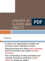 Concept of Classes and Objects