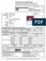 Sku PH.D Application Form