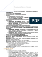 Esquema Romanticismo Naturalismo y Realismo