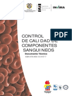 Control de Calidad de Componentes Sanguíneos