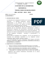 Sílabo Matemática Tercero de Bachillerato