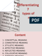 7 Types of Meaning - Semantics