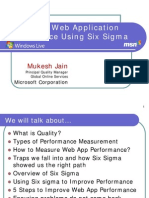 Web Application Performance Using Six Sigma