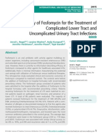 Clinical Efficacy of Fosfomycin For The Treatment of Complicated Lower Tract and Uncomplicated Urinary Tract Infections