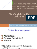 Aula 9 Metabolismo Dos Lipídios