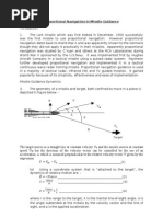 Introduction To Basics of Missile Guidance Using Proportional Navigation