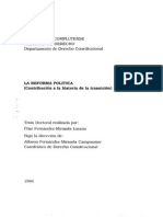 La Reforma Politica Contribucion A La Historia de La Transicion