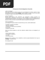 Del Proyecto de Investigación A La Acción PIA